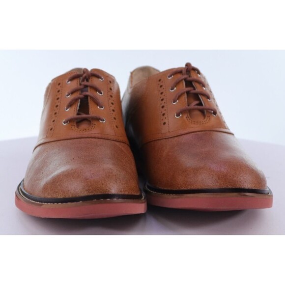 Cole Haan Nik Air Men\'s Vintage Saddle Oxfords Shoes Size 9 M Leather Tan C11597 main image 6